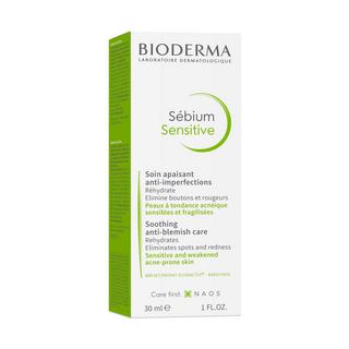 BIODERMA SEBIUM SENSITIVE TE Sébium Sensitive, Beruhigende, Feuchtigkeitsspendende Anti-Unreinheiten-Creme Für Zu Akne Neigende Haut 