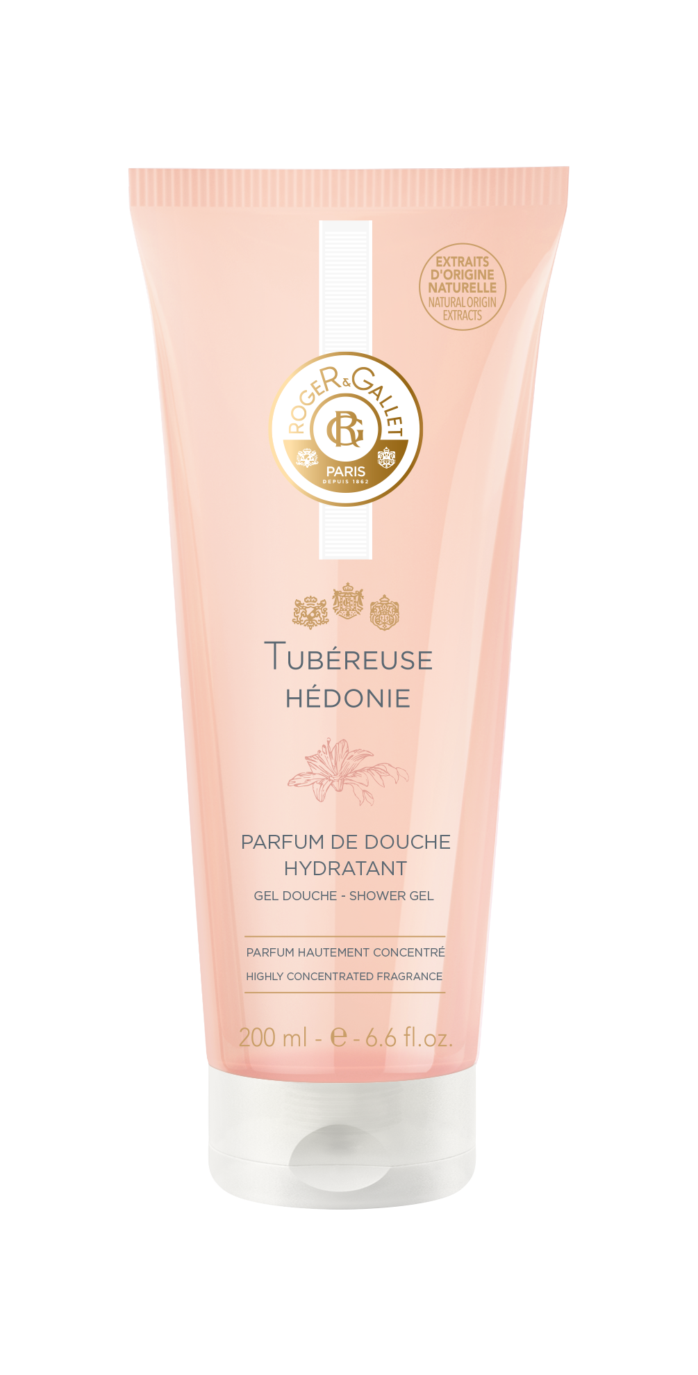 Image of ROGER & GALLET Extrait De Cologne Tubéreuse Hédonie Feuchtigkeitsspendendes, Duftendes Duschgel - 200ml