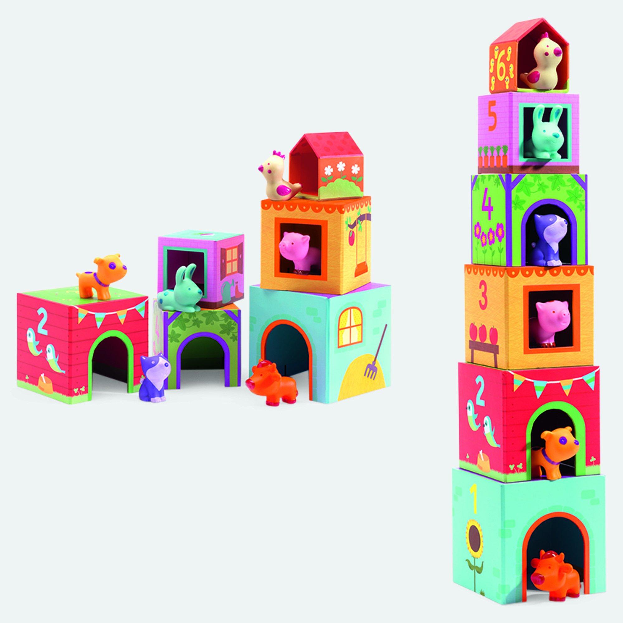 Djeco Topanifarm Cubes empilables 