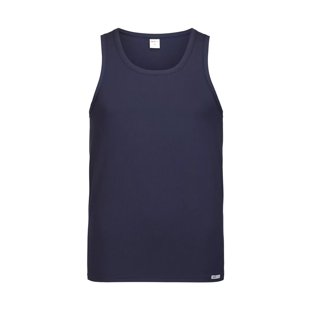 ISA bodywear - Shirt ohne Arm ON, für Herren, Marine, Größe S