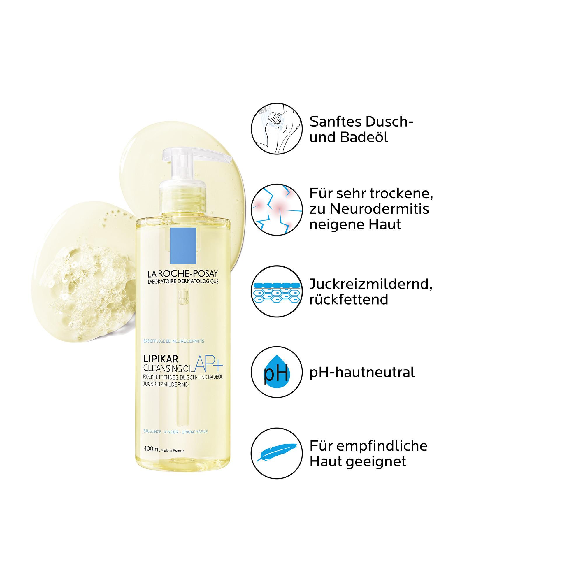 LA ROCHE POSAY  Lipikar Badeöl AP+
 Lipikar DUSCH- UND BADEÖL AP+ Rückfettendes Dusch- und Badeöl 