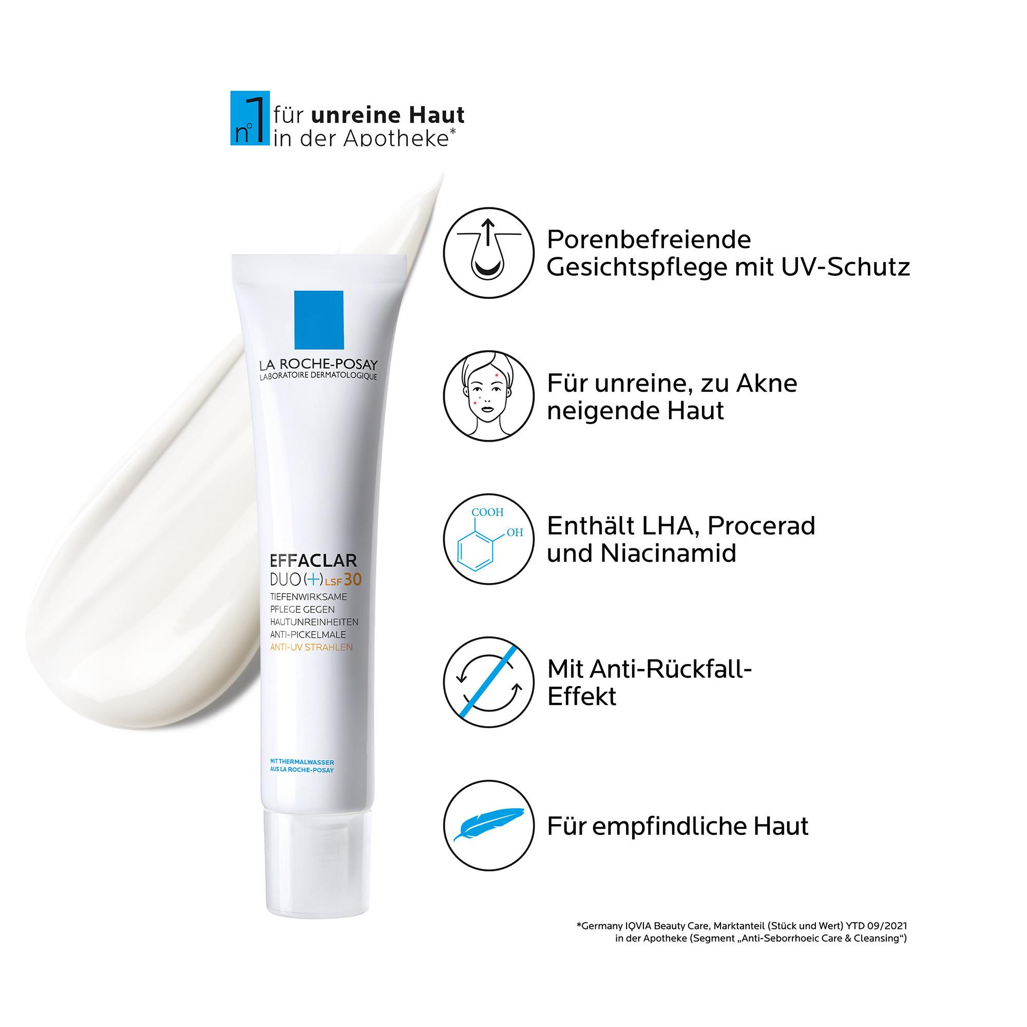 LA ROCHE POSAY  Effaclar Duo+ LSF30 Effaclar Duo (+) LSF 30 Tiefenwirksame Pflege  