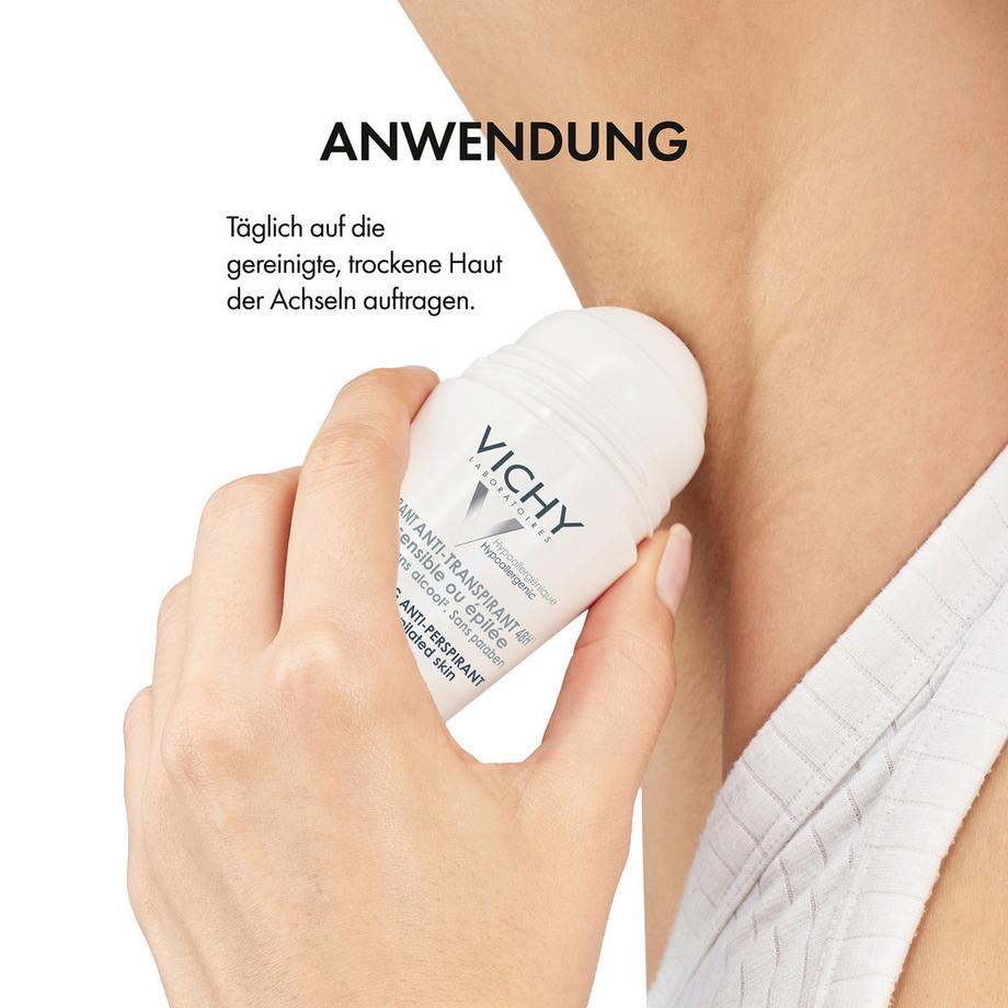 VICHY Déo peaux sensi anti-transp rollon Deodorant Sensitiv Anti-Transpirant 48h Roll-on 