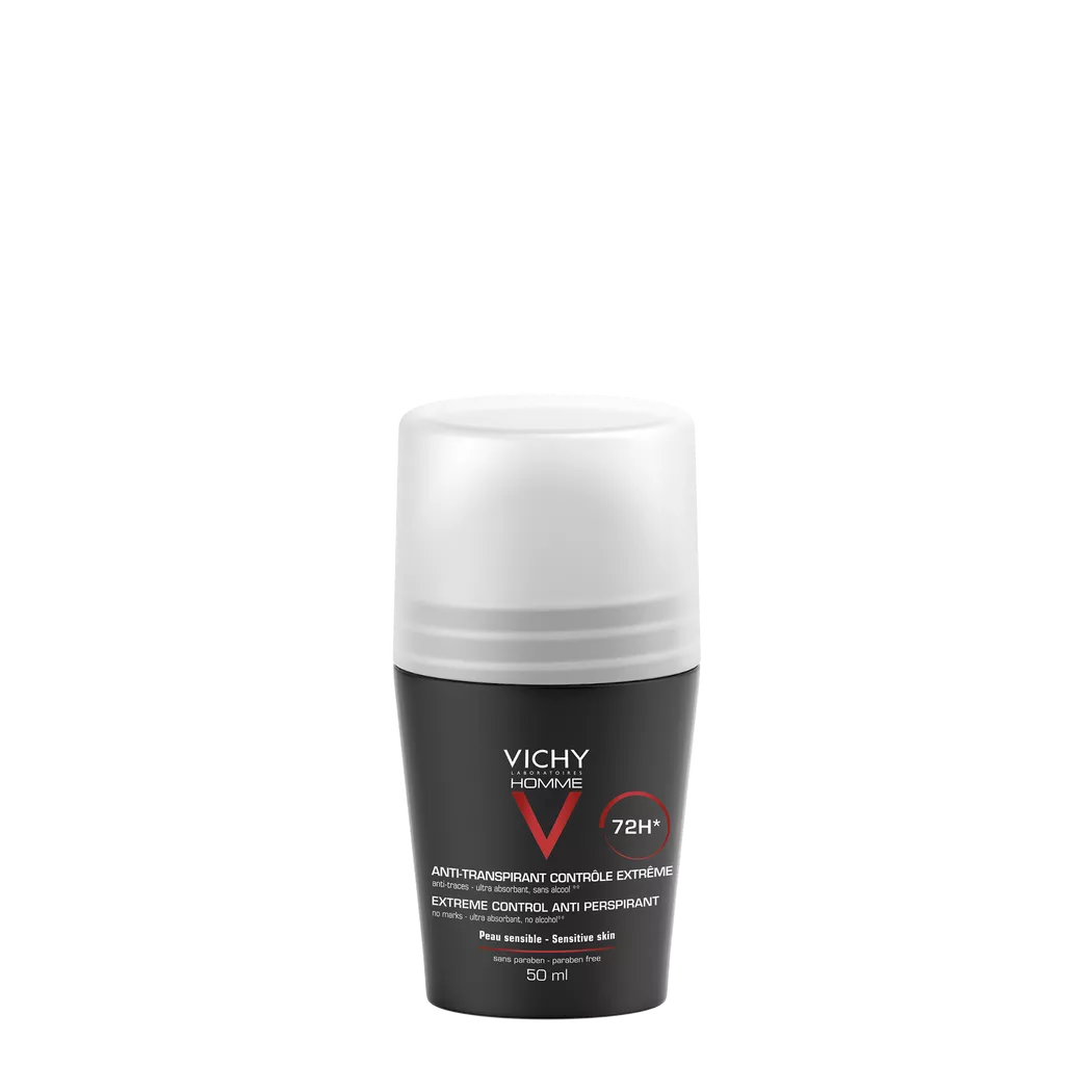 Vichy Homme 72H Extreme Control Anti-Perspirant Deodorant Roll-On - 50 ml