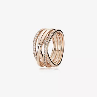 PANDORA Entwined Love Anello con pietra 