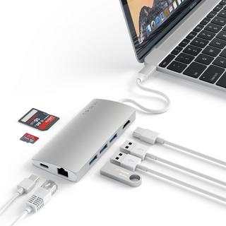 SATECHI USB-C Multiport Adapter 4K HDM Argent USB-C Multipo 