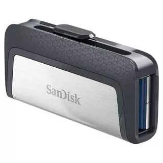 Sandisk Clé USB Ultra Dual Luxe USB C 256GB Argenté