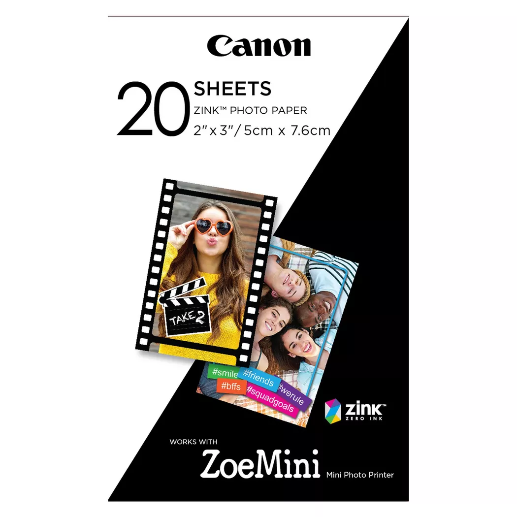 Canon – Zink ZP-2030, Fotopapier, 20 Blatt, Weiss