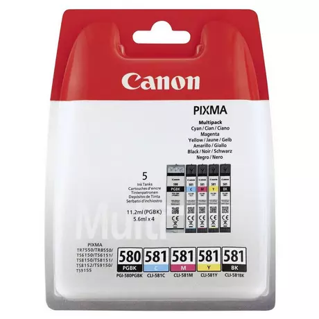 Canon PGI-580/CLI-581 Multipack, Tintenpatronen Multicolor