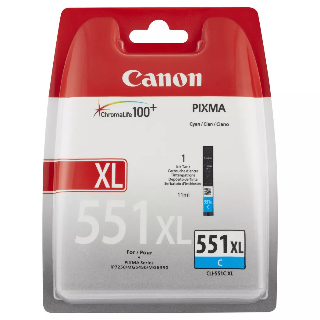 Canon – Cli 551, Tintenpatrone, Cyan-Blau, XL