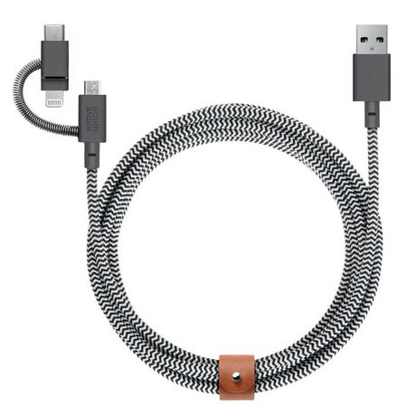 NATIVE UNION 3-in-1 Micro+Lightning+USB-C 2 Câble d'adapteur 