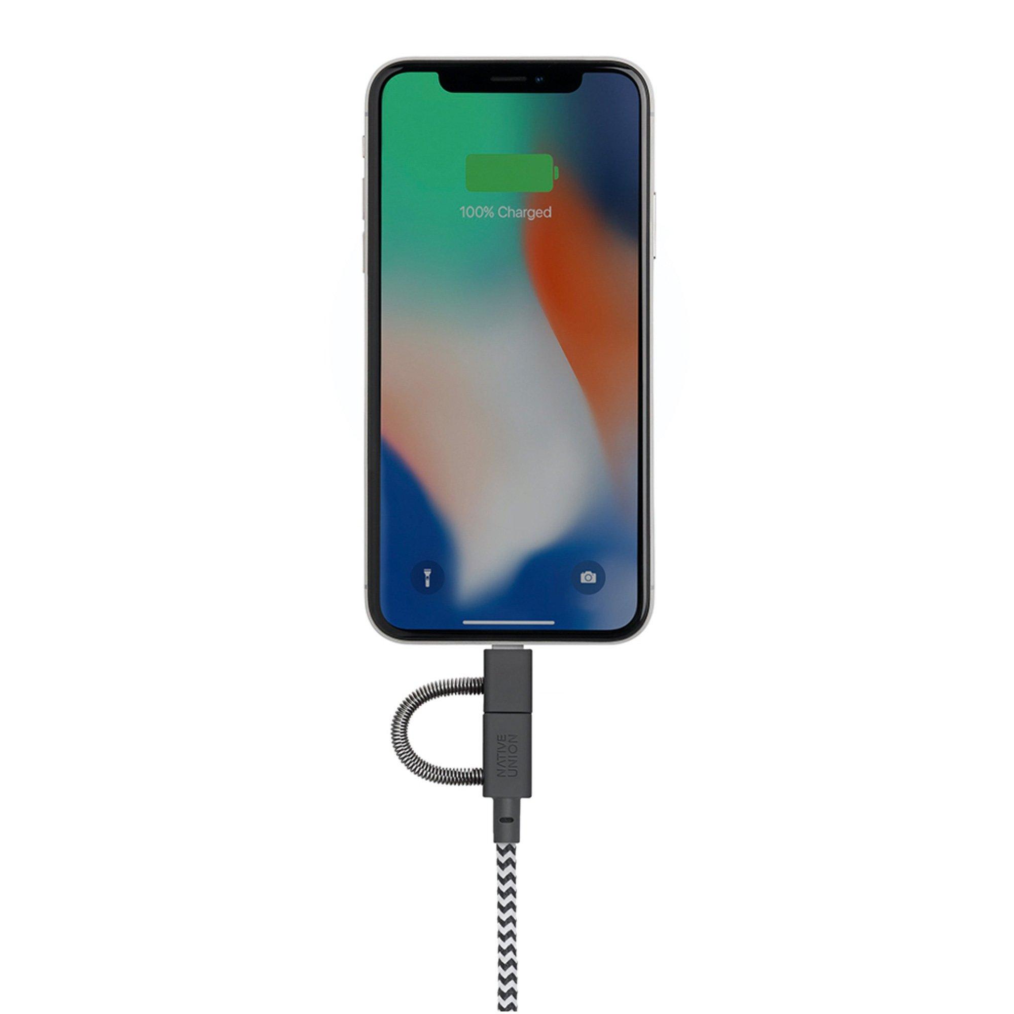 NATIVE UNION 3-in-1 Micro+Lightning+USB-C 2 Câble d'adapteur 