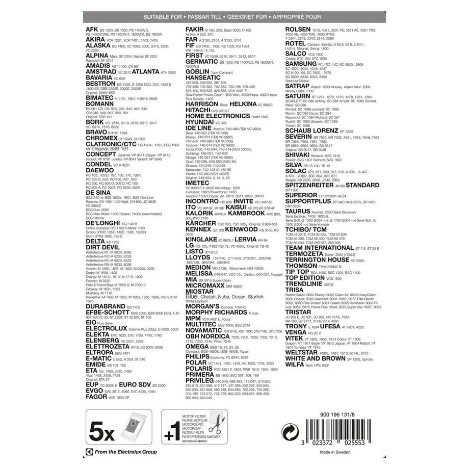 Menalux Sac aspirateur 4000 