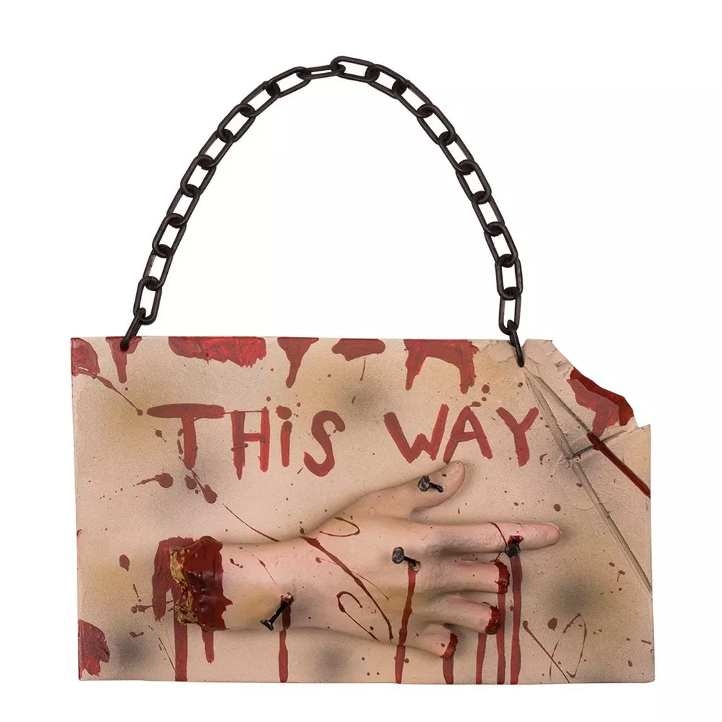 Boland - "Horror Wegweiser ""This way""", Braun