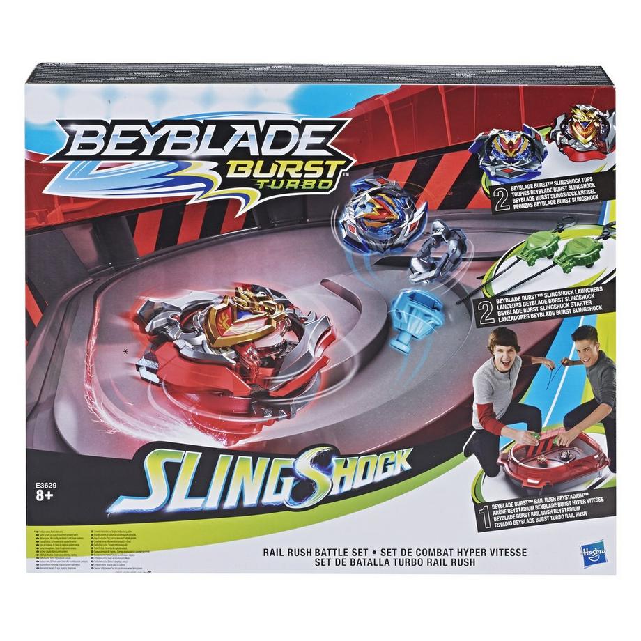 Hasbro  Beyblade Burst Turbo Slingshock Rail Rush Battle Set 