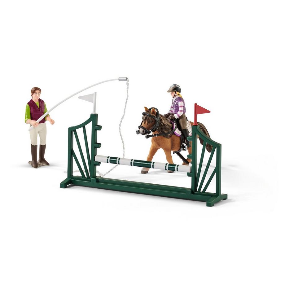 Schleich  42389 École d'équitation avec cavalière et chevaux 
