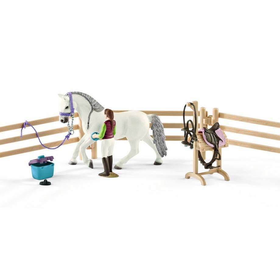 Schleich  42389 École d'équitation avec cavalière et chevaux 