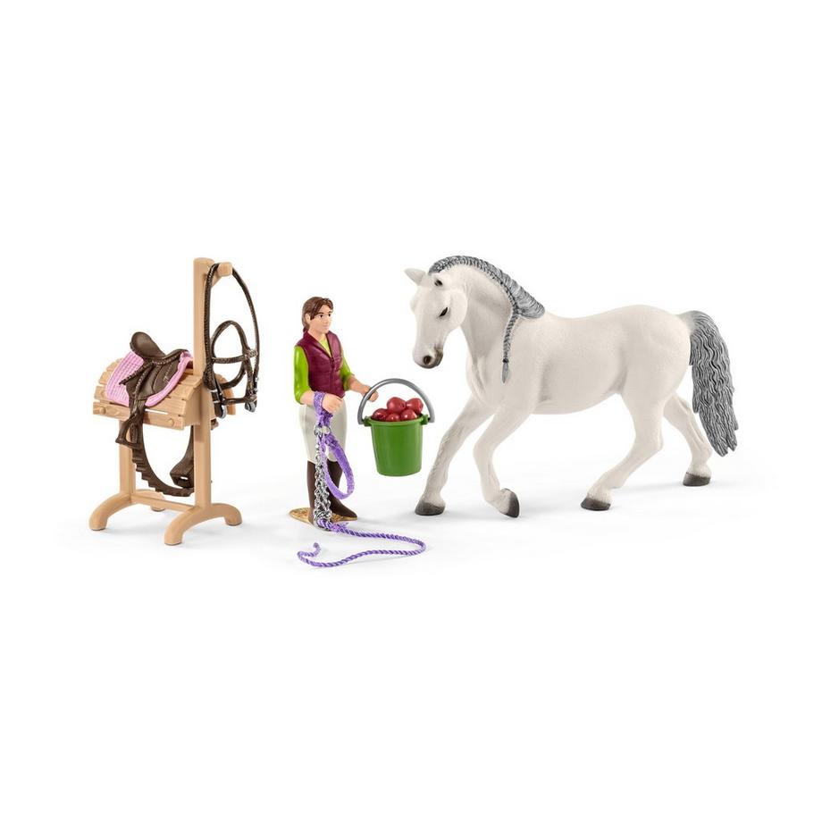 Schleich  42389 École d'équitation avec cavalière et chevaux 