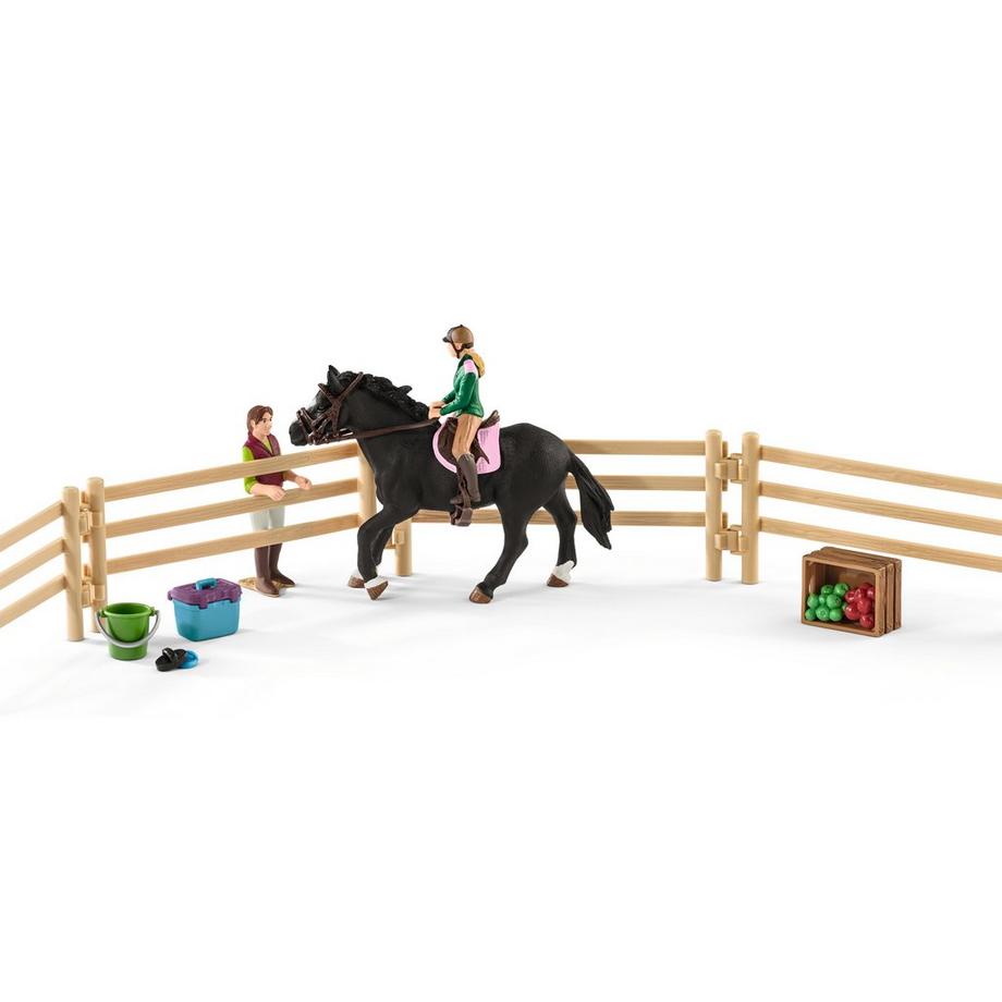 Schleich  42389 École d'équitation avec cavalière et chevaux 