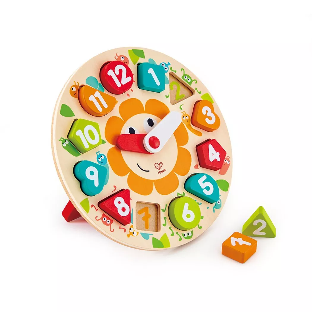 Hape Clock Shape Sorter Puzzle Multicolor