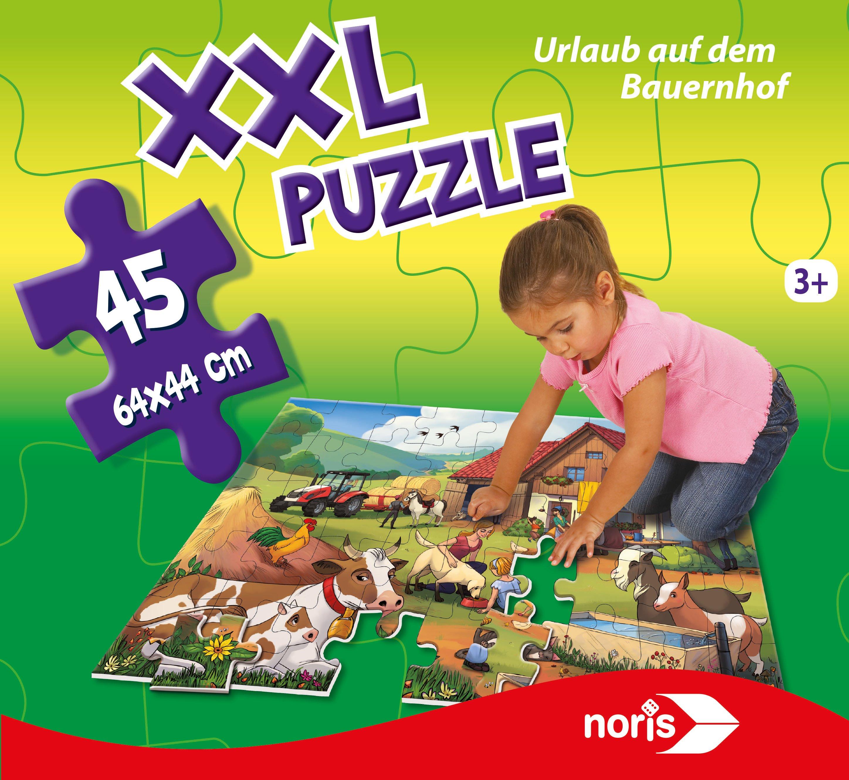 noris  XXL Puzzle Urlaub auf dem Bauernhof 45 Teile 