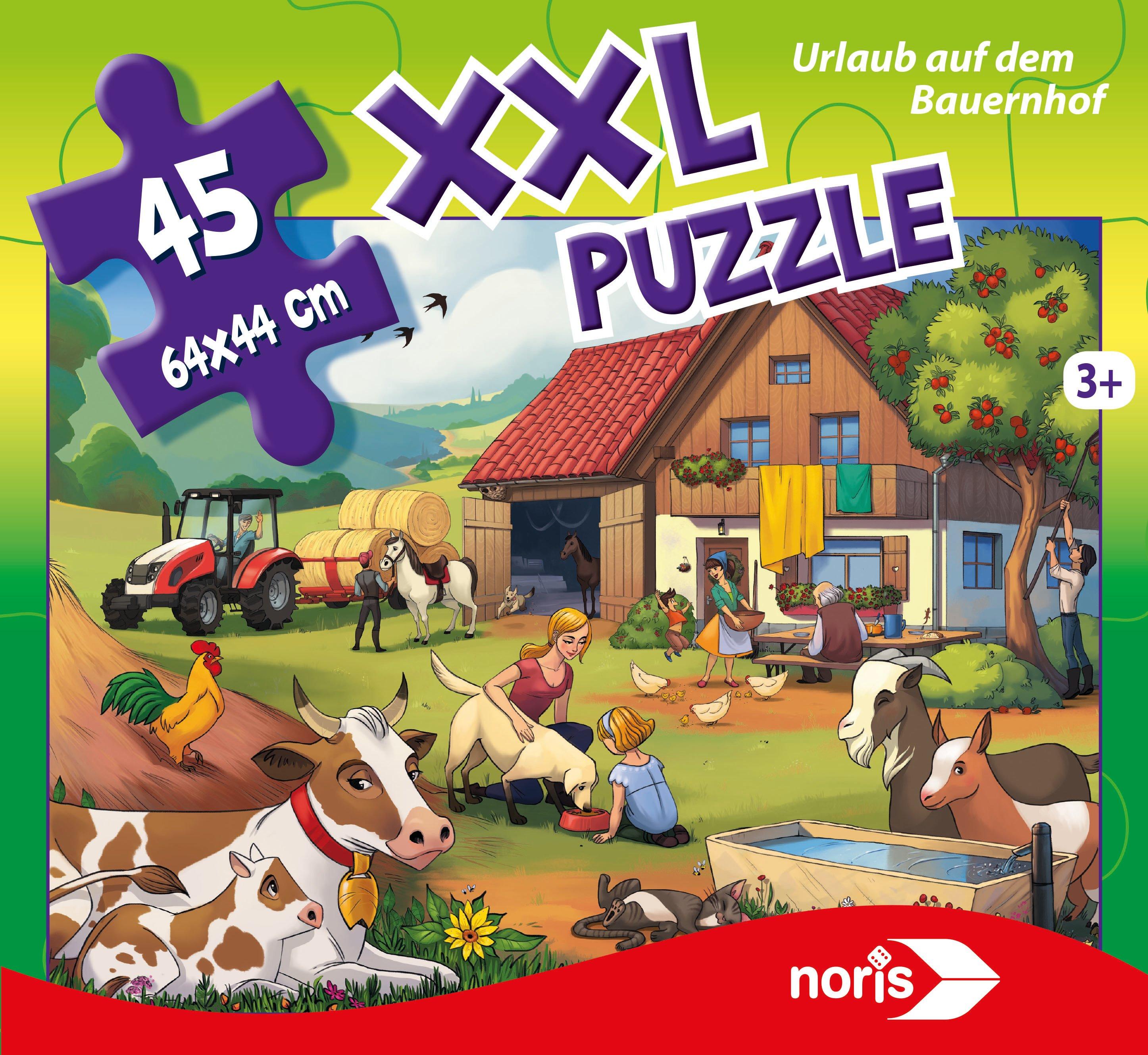 noris  XXL Puzzle Urlaub auf dem Bauernhof 45 Teile 