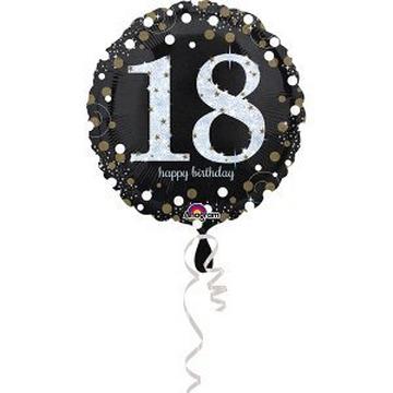 Folienballon Sparkling Birthday 18 