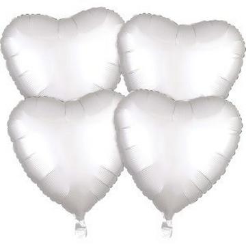 Palloncino in alluminio cuore, 4 pezzi