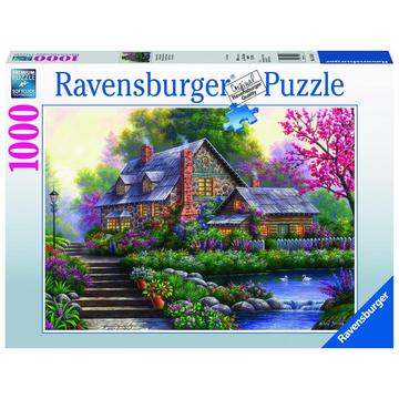 Puzzle cottage romantique, 1000 pièces