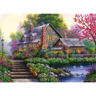 Ravensburger  Puzzle romantica casa di campo, 1000 pezzi 