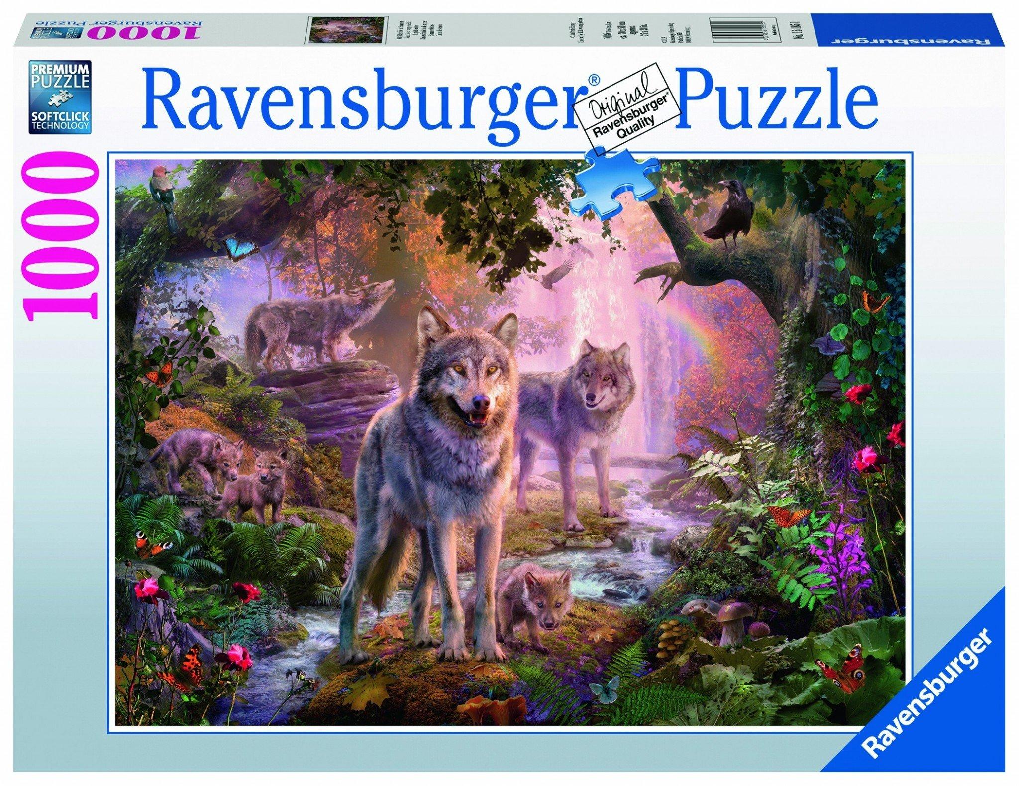 Ravensburger  Puzzle famille de loups en été , 1000 pièces 