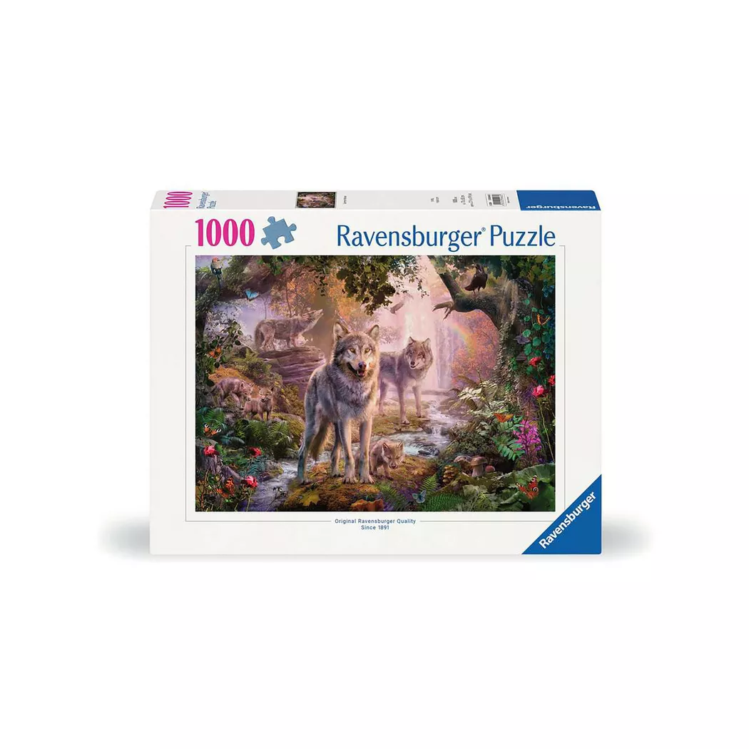 Ravensburger - Puzzle Wolfsfamilie im Sommer, 1000 Teile, Multicolor