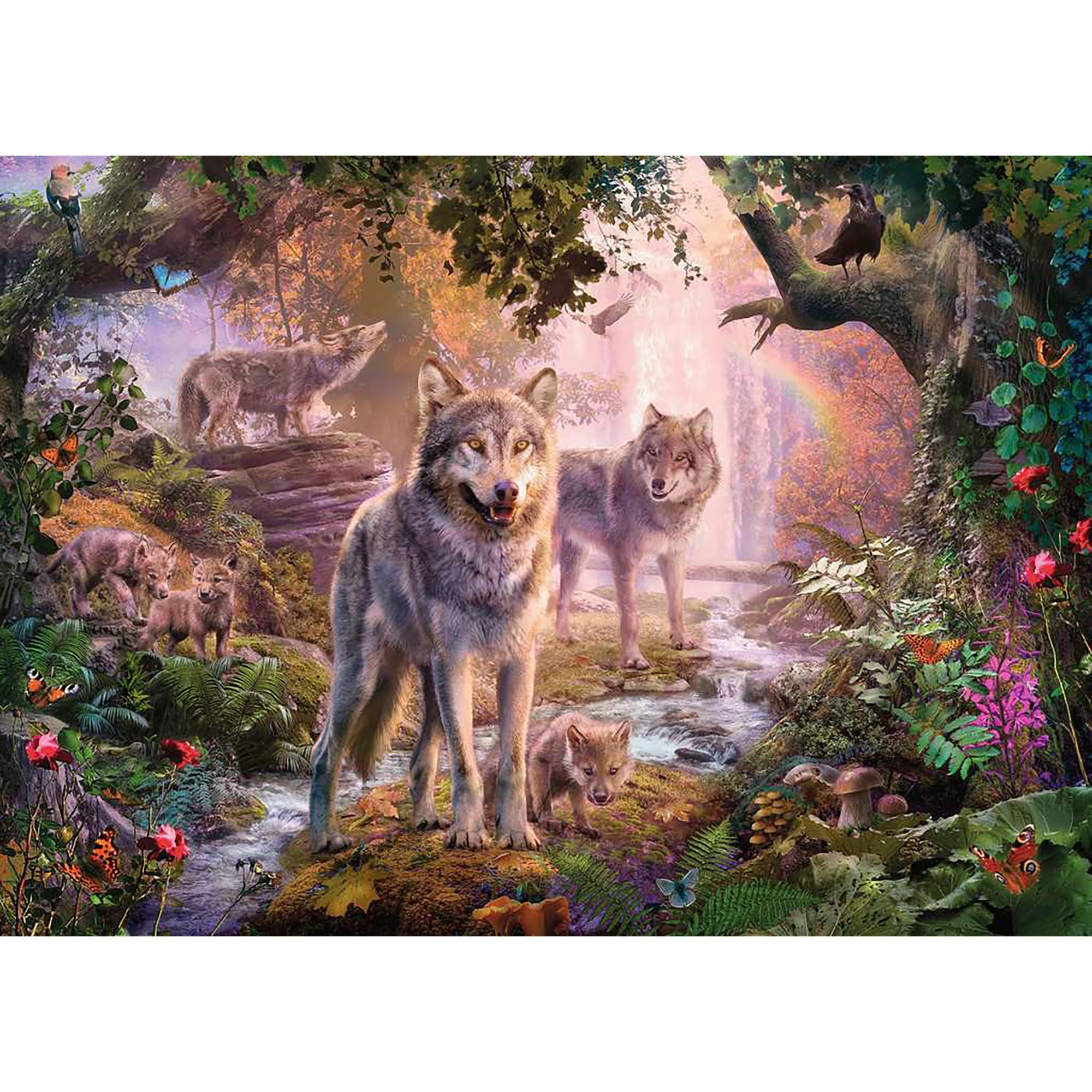 Ravensburger  Puzzle Wolfsfamilie im Sommer, 1000 Teile 