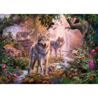 Ravensburger  Puzzle Wolfsfamilie im Sommer, 1000 Teile 