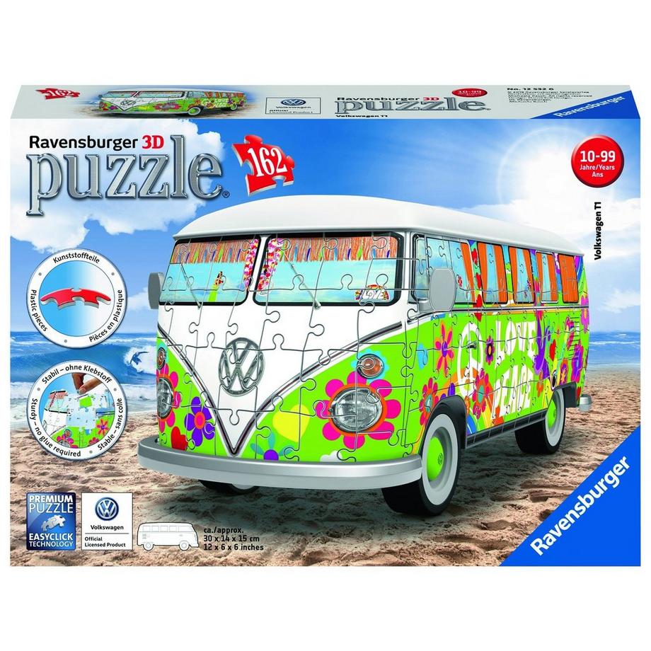 3D Puzzle VW1 T1 hippie edizione, 162 pezzi
