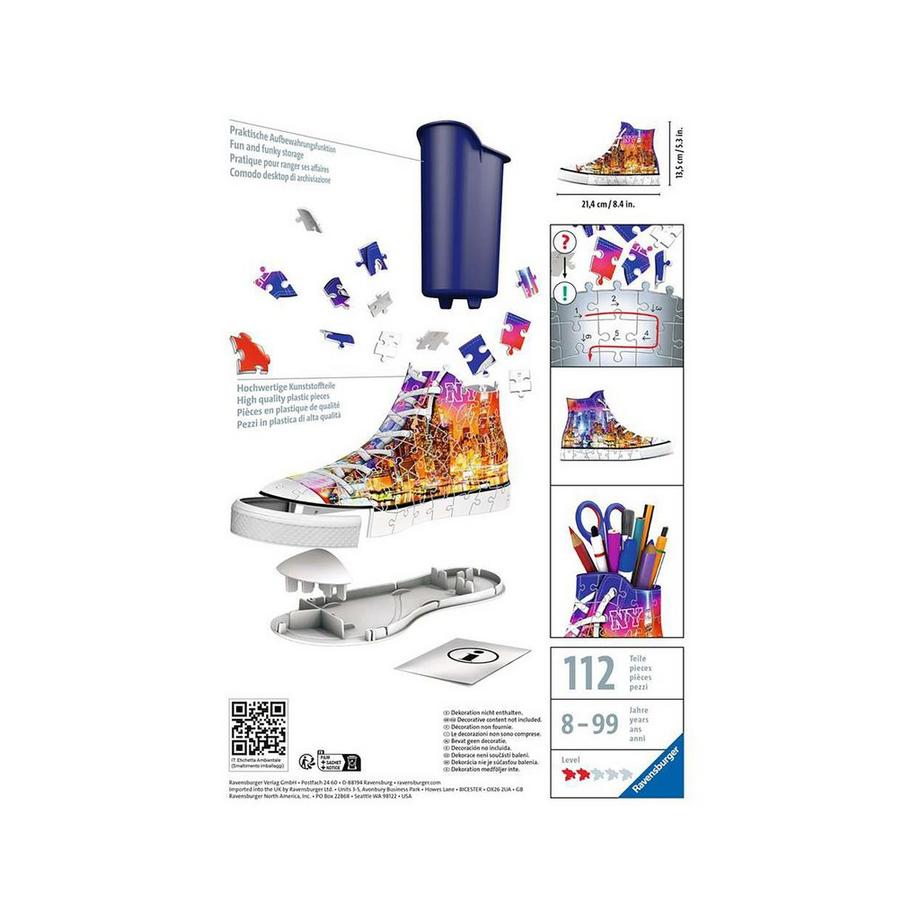 Ravensburger  3D Puzzle Sneaker Skyline, 108 pièces 