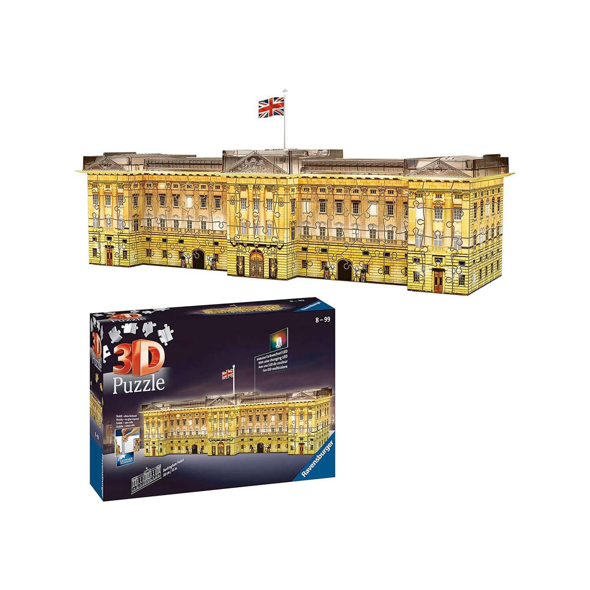 Ravensburger  3D Puzzle Buckingham Palace, Night Edition, 216 pezzi 