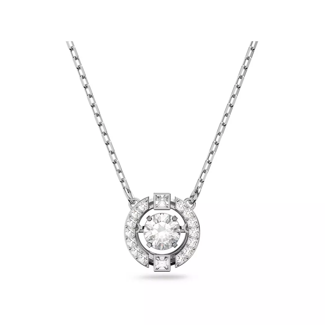 Swarovski Dancing Crystal Silver Necklace - Adjustable