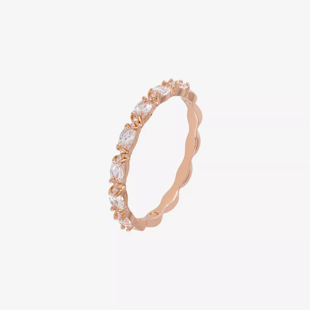 Swarovski - Ring mit Stein, Matrix, 55, Roségold