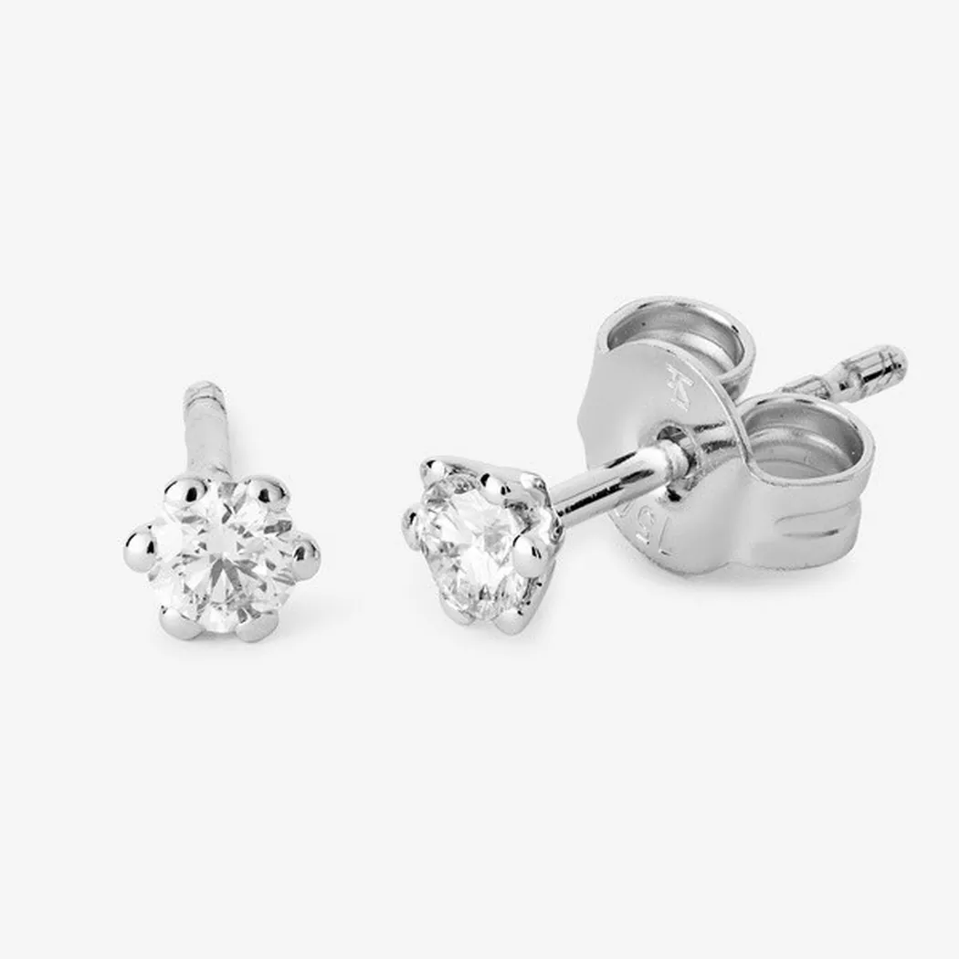 Sergio Ferris - Ohrstecker Diamant, One Size, Weissgold 7