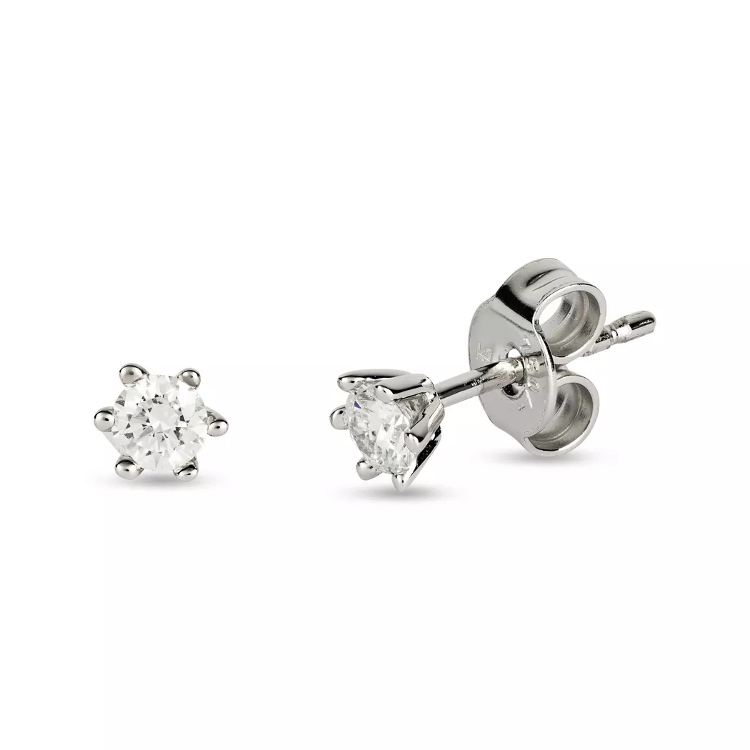 Sergio Ferris - Ohrstecker Diamant, One Size, Weissgold 10