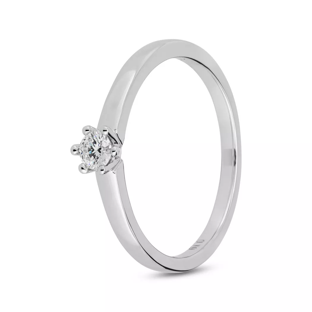 Sergio Ferris - Ring mit Diamant, 56, Weissgold