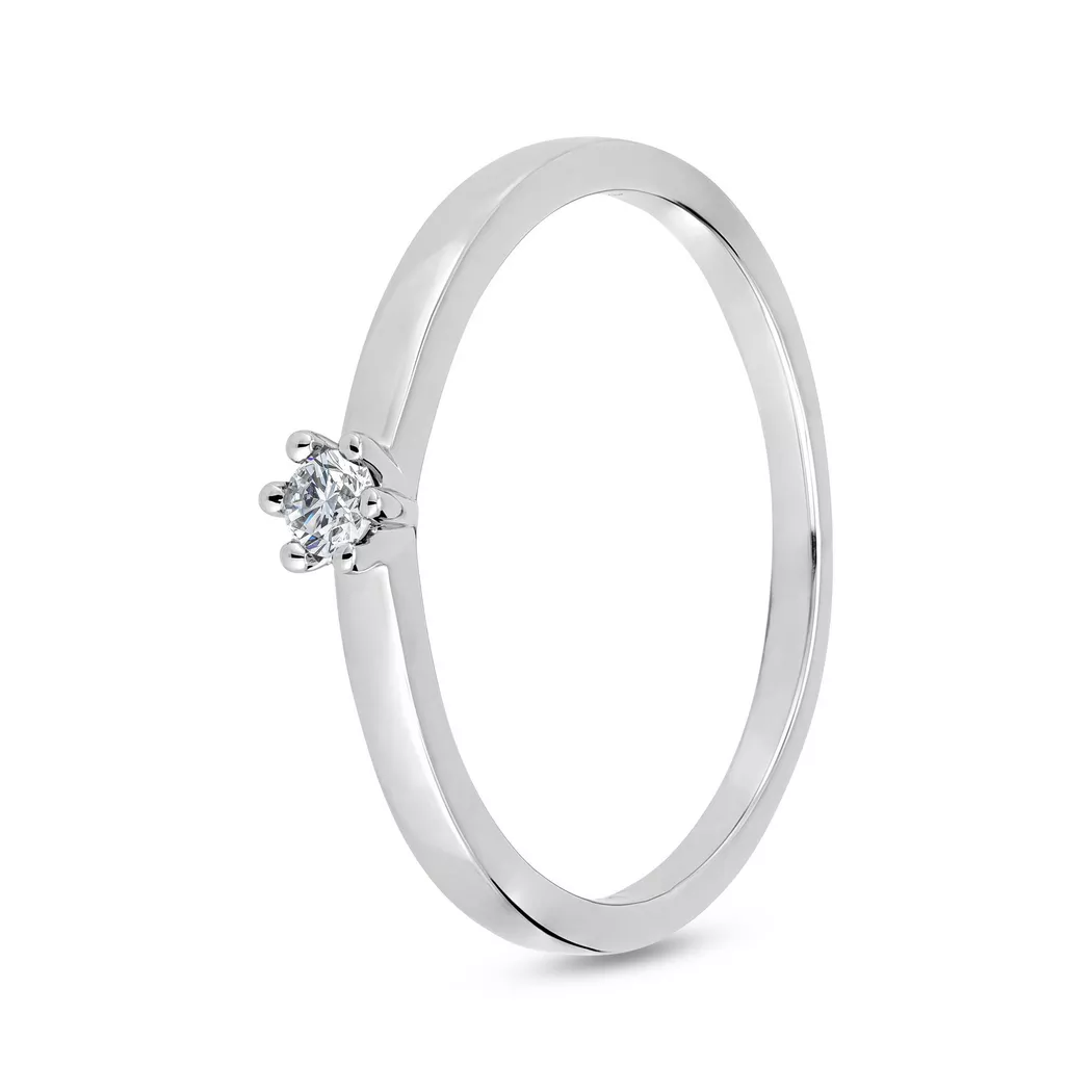 Sergio Ferris - Ring mit Diamant, 52, Weissgold