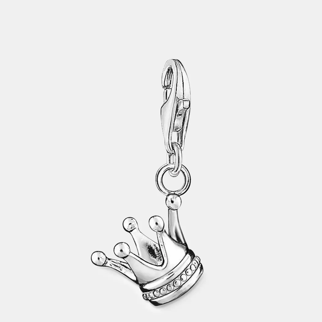 THOMAS SABO Silver Crown Dropper Charm 0887-001-12