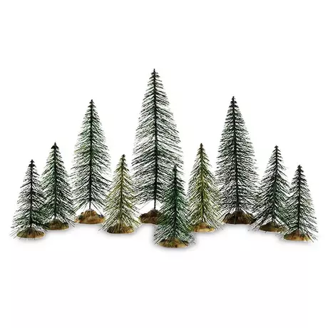 LEMAX Figuren 10er Set Needle Pine Trees 