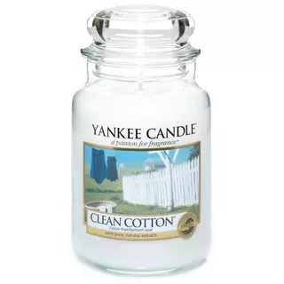 YANKEE CANDLE Candela profumata Clean Cotton, Jar Candles