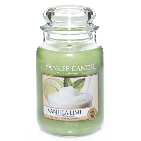 YANKEE CANDLE Duftkerze Vanilla Lime, Jar Candles Grün