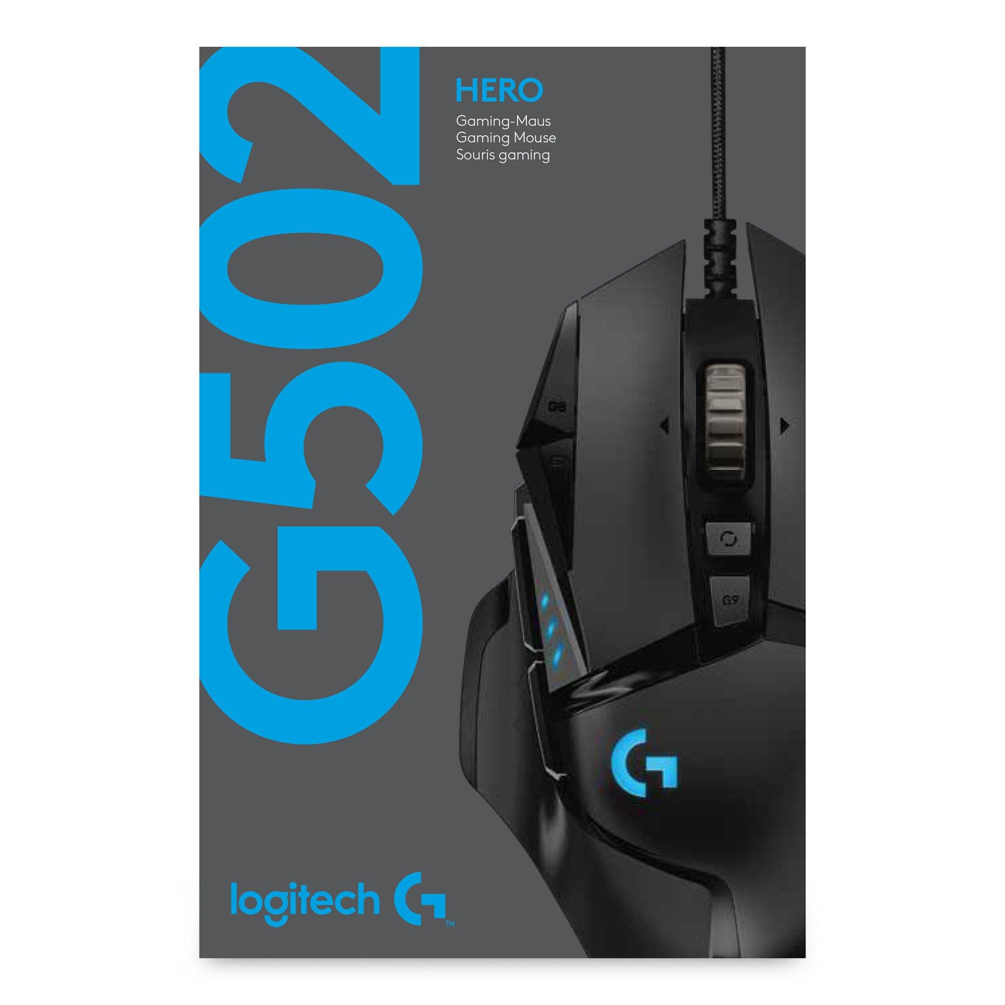 logitech G G502 Hero (cavo) Mouse per videogiochi 