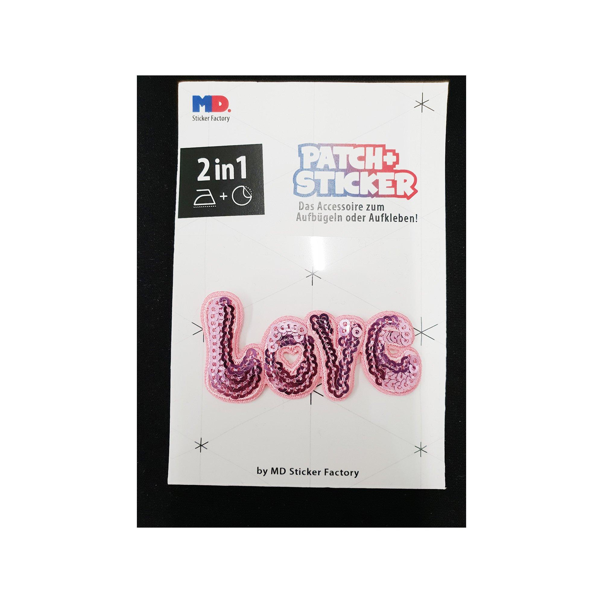  Application Love pailletten 