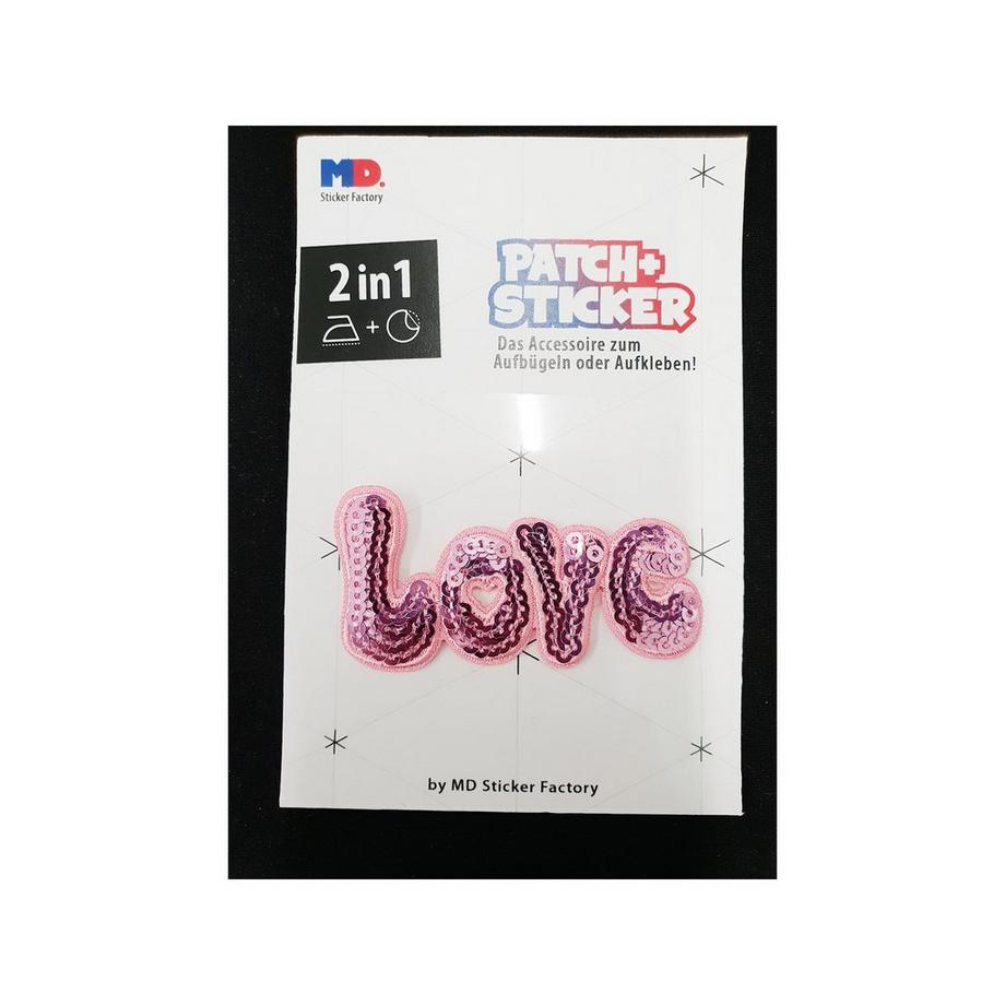  Applikation Love pailletten 